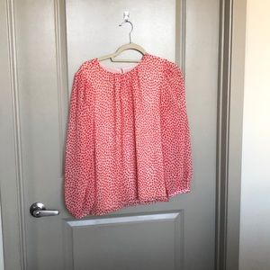 Lined Heart Print Blouse